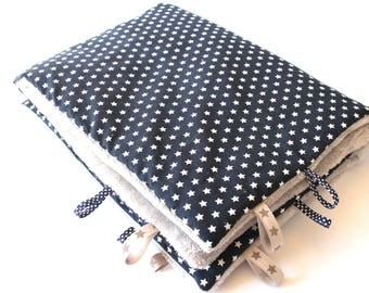Blue blanket/plaid Navy Blue soft 72x90cm