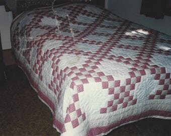 Triple Irish Chain Vintage Quilt