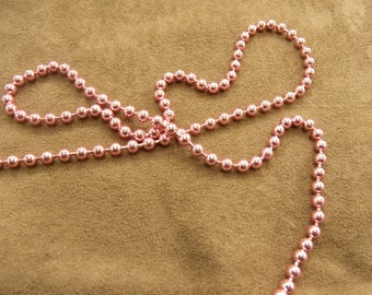 Metal chain - 0.35 cm - pink