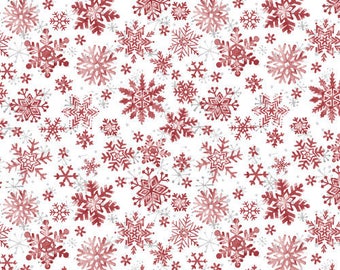 Christmas red snowflakes 103/63702 patchwork fabric