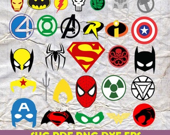 Superhero svg, batman svg, spiderman svg, capitan america svg, Superhero, Avengers svg, logos superheroes svg, avengers icon svg, Dxf, Png