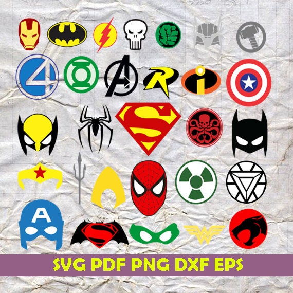 Download Superhero svg batman svg spiderman svg capitan america svg