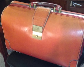 Vintage Leather Briefcase Attache Case