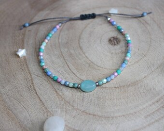 Facets of Bohemia and amazonite gemstone bracelet