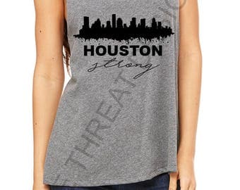 Houston Strong Tank/ Houston Skyline/ Texas Strong/ Hurricane Harvey Relief