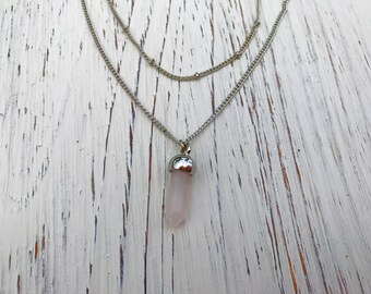 Two Layered Crystal Necklace