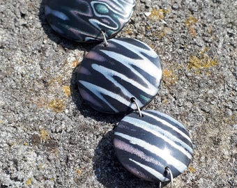 Pendant Fimo "Zig and Zag"