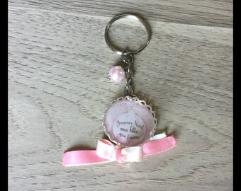 Keychain cabochon "Merry Christmas my daughter I love"