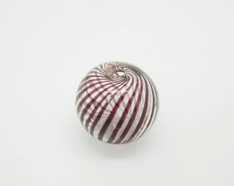 1 x round 18mm Brown glass (l567)