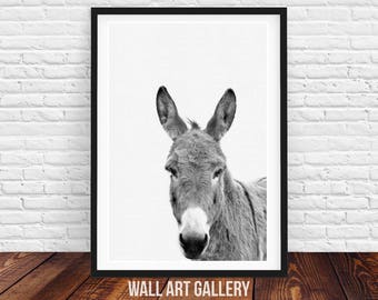 Donkey wall art | Etsy