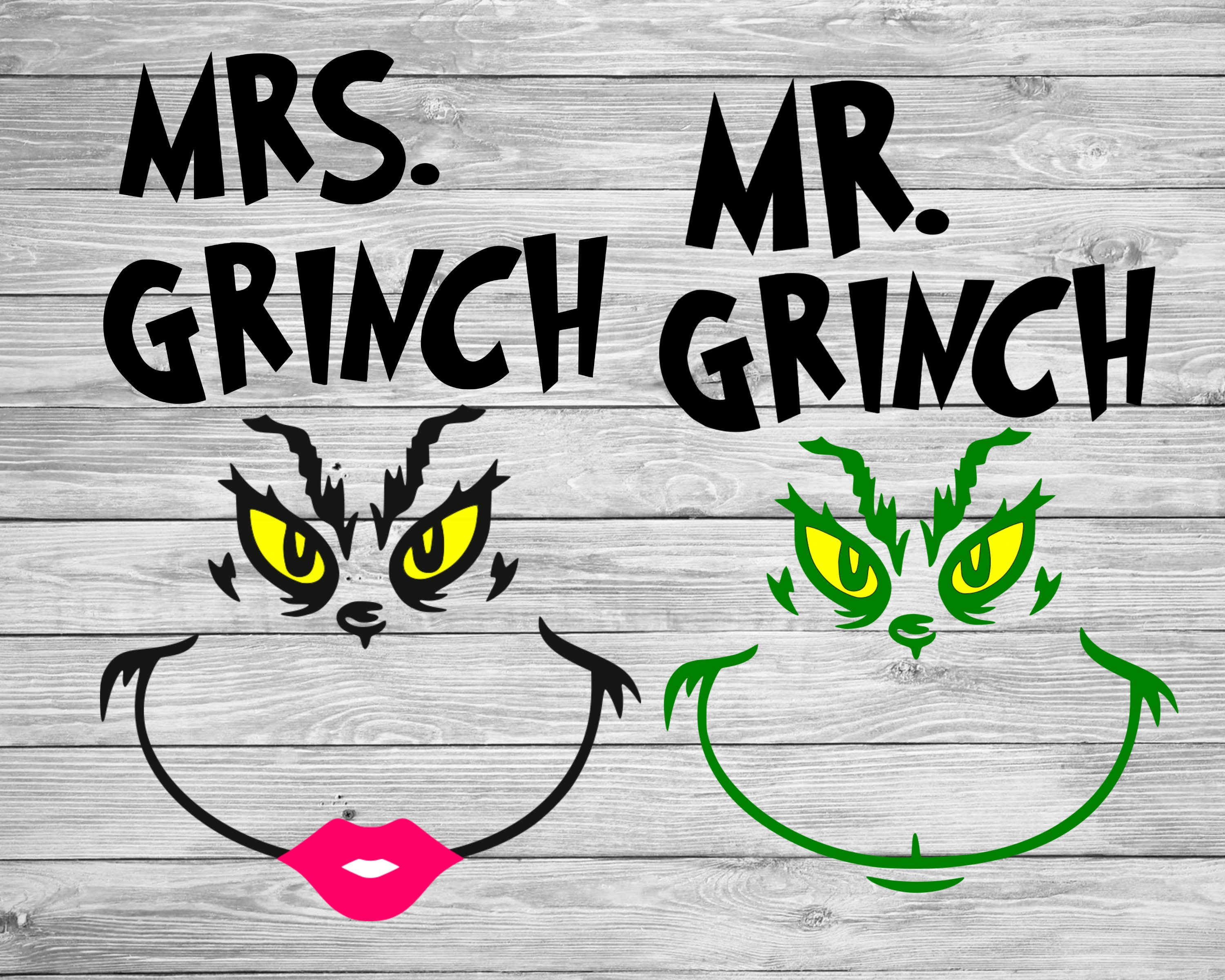 Mr. Grinch svg mrs. grinch svg Grinch svg Christmas grinch