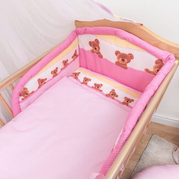 Baby Nursery 5 Piece Bedding Set For Cot Bed / Duvet Set