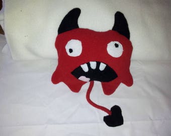 Double fleece red and black devil