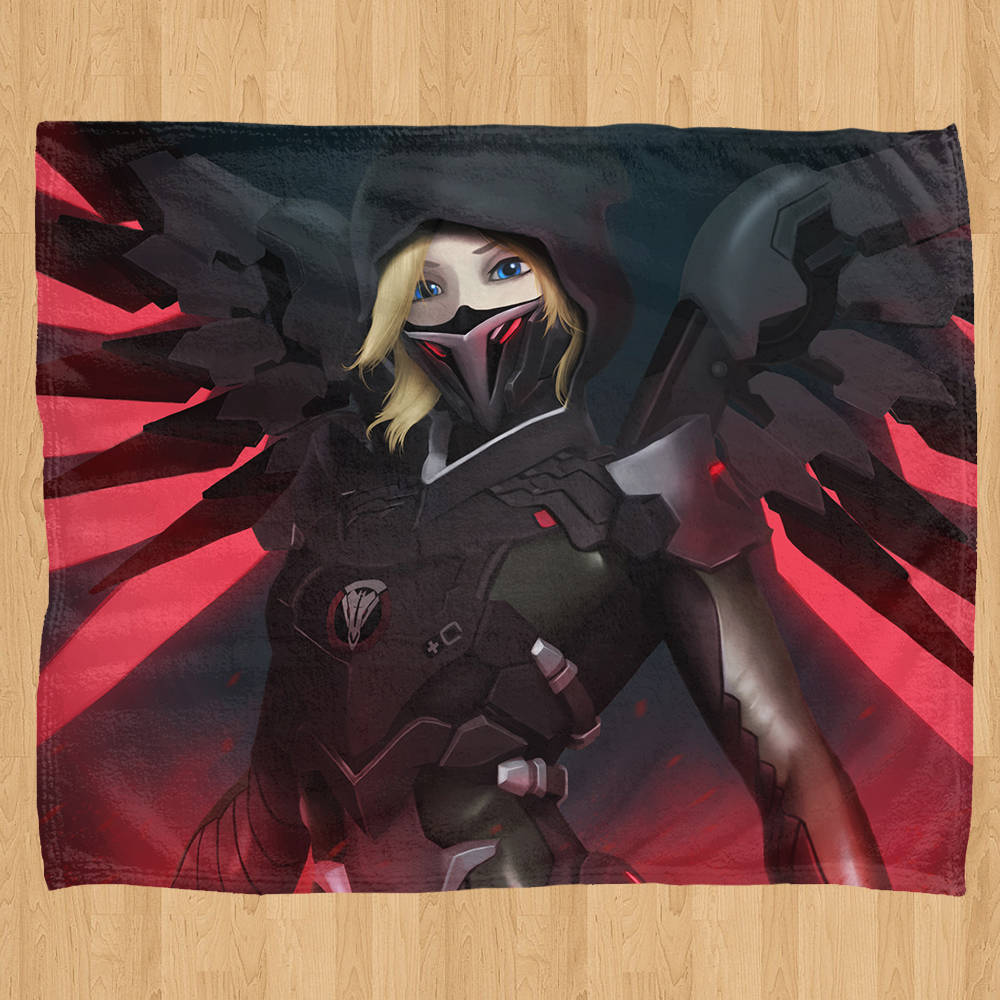 Overwatch Blanket Mercy Jersey Throw Housewarming gift Couch