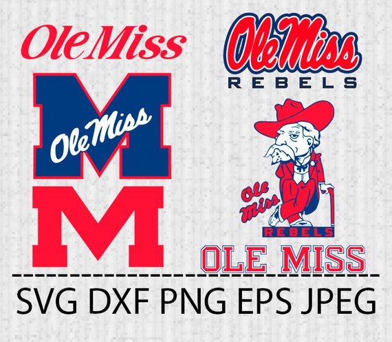 SVG Ole Miss Rebels Logo Vector Layered Cut File Silhouette