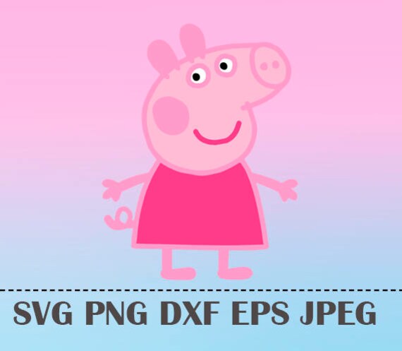 Download SVG Peppa Pig Vector Layered Cut File Silhouette Cameo Cricut