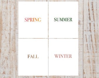 4 seasons art | Etsy