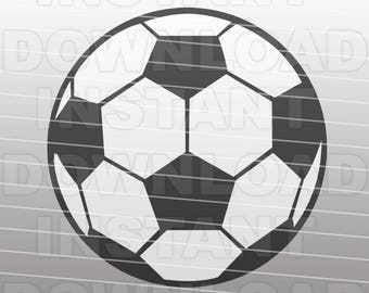 Soccer Ball SVG File Cutting Template-Clip Art for Commercial & Personal Use-Vector Art file for Cricut,SCAL,Cameo,Sizzix,Pazzles,Silhouette
