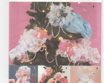 Angels Christmas Tree Topper Ornaments Free Standing Decoration Sewing Pattern 8206 Uncut 16 inches Susie Robbins Design