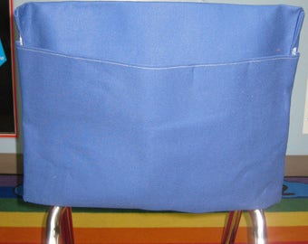 1 ROYAL BLuE Chair Pockets Seat Desk Sack Colored Duck Cloth Chair Pocket Factory Chair Pockets are Washable YOU CHOOSE the SiZE