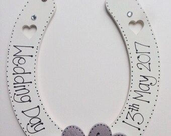 Personalised Wooden Wedding Horseshoe