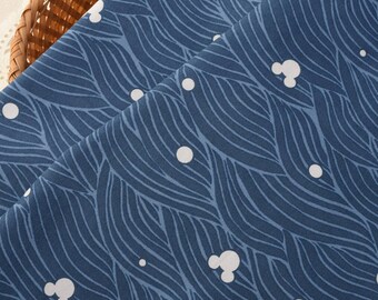 4486 - Japanese Mickey Mouse Wave Cotton Fabric - 57 Inch (Width) x 1/2 Yard (Length)