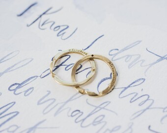 Replica Rings - Alexander Hamilton - Eliza Hamilton - Hamilton Ring - Interlocking Ring - Sterling Silver Wedding Ring - Bronze Wedding Ring