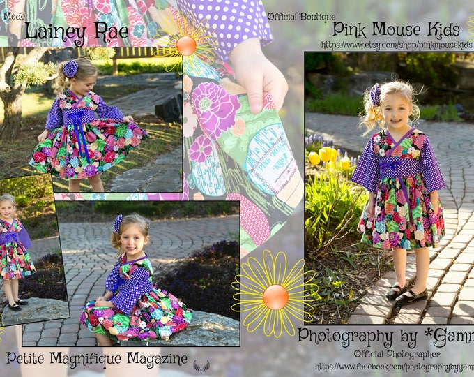 Mulan Birthday Dress - Little Girl Dresses - Toddler Clothes - Kimono Dress - Pink Dress - Mulan Party - Girls sizes 12 months to 14 years