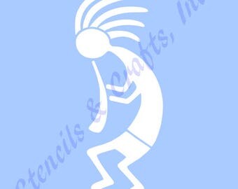 4" KOKOPELLI WESTERN STENCIL template flute southwestern templates art paint scrapbook pattern pochoir craft new