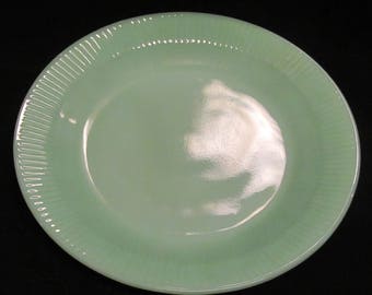 Jadite Fireking Dinner Plate, Vintage 1950's