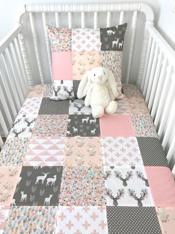 Baby Blanket Girl Nursery Decor Minky Blanket Woodland