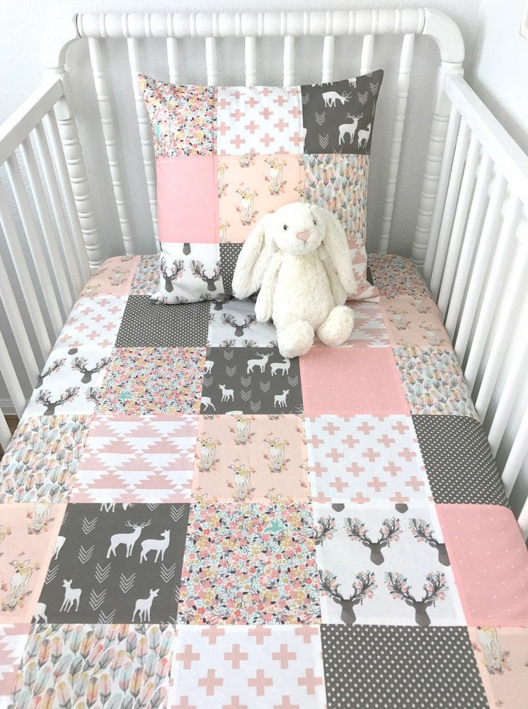 Baby Blanket Girl Nursery Decor Minky Blanket Woodland