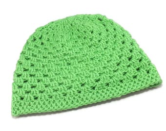 Crochet Beanie Hat, Winter Hat, Handmade Beanie Hat, Woman's beanie, Gift for her, Green Crochet Hat, Crochet Hat, Ready to Ship, Teen Hat