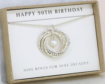 90th birthday gift for mother, grandma gift for 90th birthday, 9th anniversary gift - Lilia