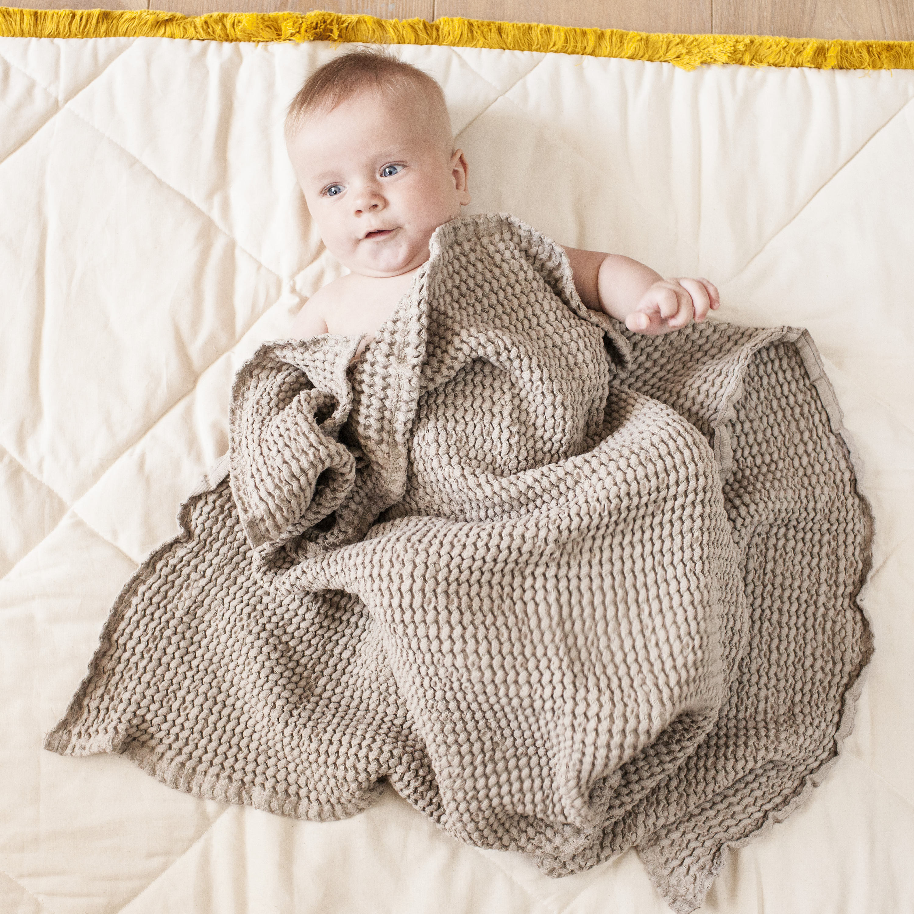 Linen baby blanket baby towel baby wrap linen baby throw
