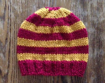 Knit Baby Gryffindor Beanie- USC Baby Beanie- Harry Potter Baby Beanie