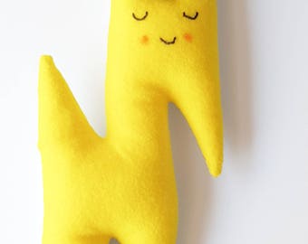 Sleepy Lightening Bolt Cushion/Toy/Decor - Soft Toy, Kids Room Decor, Nursery Decor, Plushies!