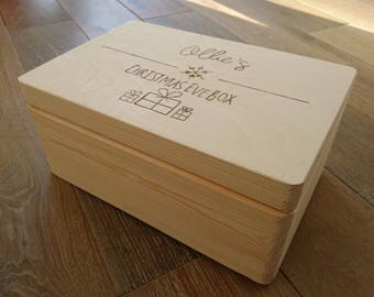 Christmas Eve Box, Family Christmas Eve Box, Personalised Christmas Eve Box, Engraved Wooden Box