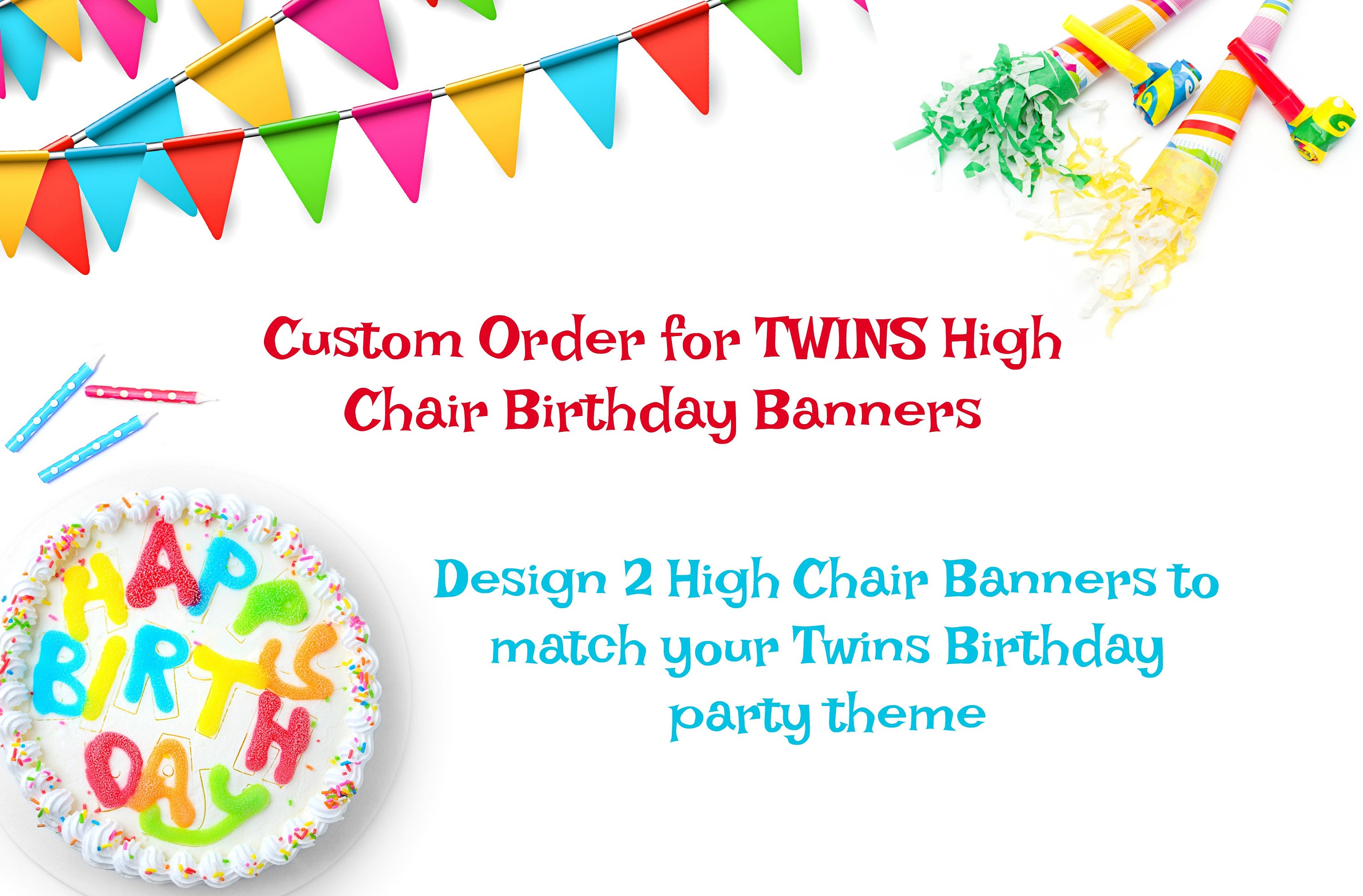 Twins 1st Birthday twins banner custom birthday banner