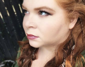 Viking Hair Jewelry - Viking Hair Beads - Viking jewelry - Braid Beads - Hair Clips - Custom "FairyTail" Wire-Wrapped Hair Cuff.