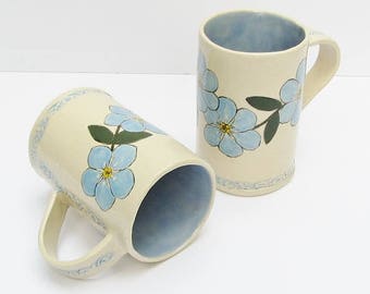 ceramic mug (set of 2); ceramic mug set; ceramic mug handmade; handbuilt pottery; pottery mug; ceramics and pottery mug;