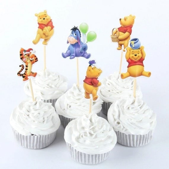 Winnie The Pooh Cupcake Picks Winnie The Pooh Birthday Party