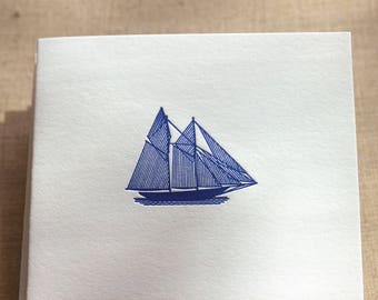Sailboat Letterpress Card Set