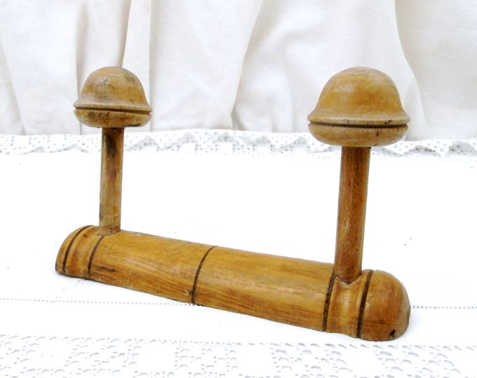 Antique French Traditional Wooden Faux Bamboo Hat Rack, Coat Rack / Hock, French Country Cottage Decor, Retro Rustic Home Entrance Interior