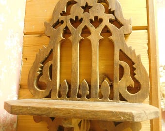 Ornate Carved Wooden Shelf