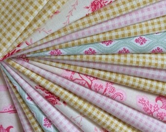 FREE SHIPPING Tilda Fabric Bundle - 19 pieces of 16cm x 16cm squares