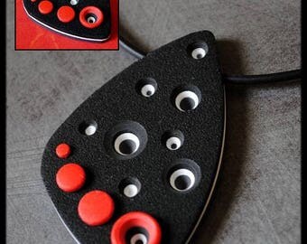 Black and white pendant modern polymer