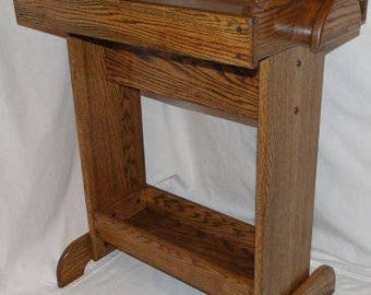 Premium Saddle Stand - Brown Oak stain