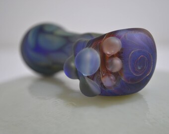 Glass Spoon Pipe, READY TO SHIP, Spoon Pipe, Matte Finish Spoon Pipe, Sandblasted Pipe , Borosilicate