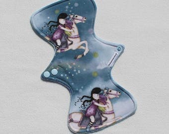 Bamboo Velour Topped. Reusable Modern Cloth Pad featuring a whimsical print (26cm/10.25")